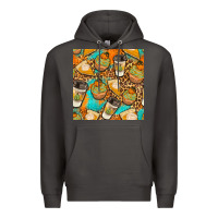 Smoke autumn cupcakes seamless pattern Premium Hoodie - BundleAndBundleShop