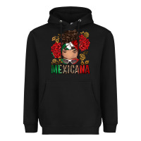 Black Mexicana Latina messy bun Heavyweight Hoodie - RanaPortraitStore