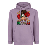Lavender Mexicana Latina messy bun Heavyweight Hoodie - RanaPortraitStore