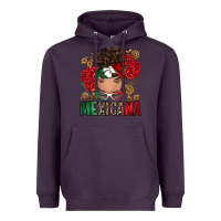 Plum Mexicana Latina messy bun Heavyweight Hoodie - RanaPortraitStore