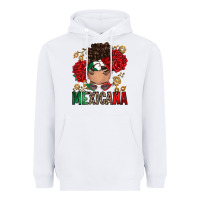 Mexicana Latina Messy Bun Heavyweight Hoodie | Teevron