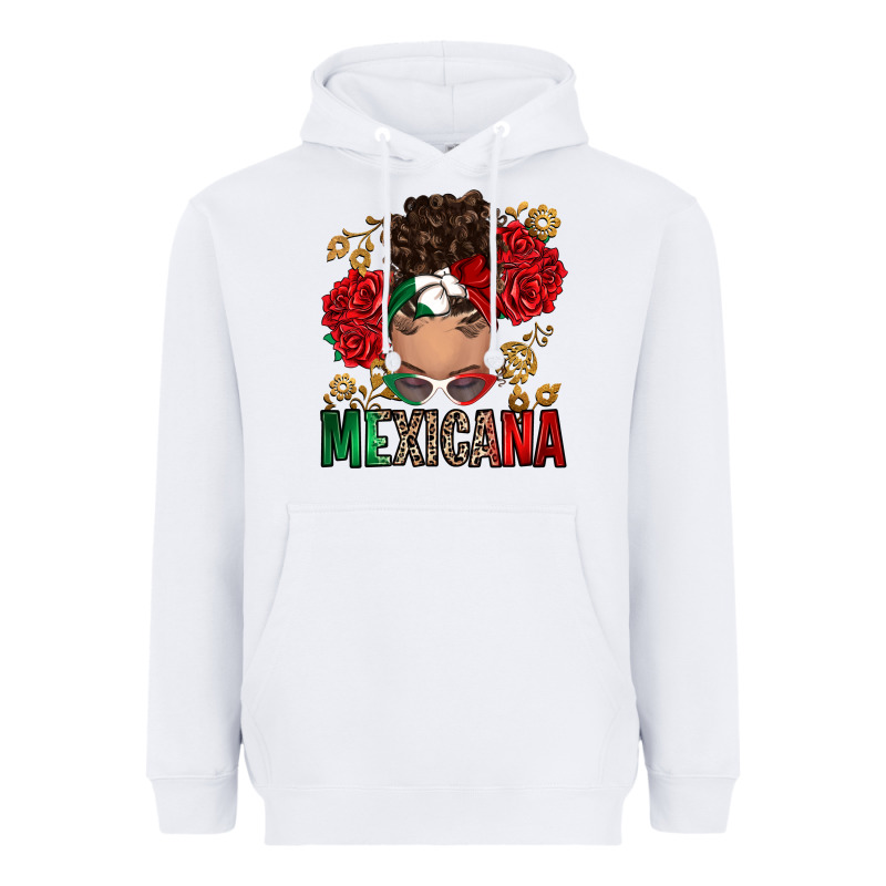 Mexicana Latina Messy Bun Heavyweight Hoodie by RanaPortraitStore | Teevron
