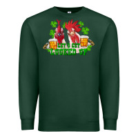 Sports Green st. patrick's day roosters let's get lucked up Premium Sweatshirt - RanaPortraitStore