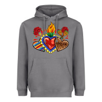 Storm Sacred heart with leopard and serape heart Heavyweight Hoodie - RanaPortraitStore