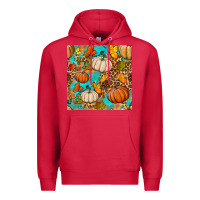 Cardinal fall pumpkin seamless pattern Premium Hoodie - BundleAndBundleShop
