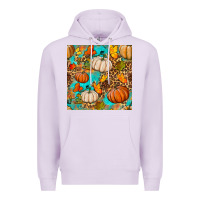 Lilac fall pumpkin seamless pattern Premium Hoodie - BundleAndBundleShop