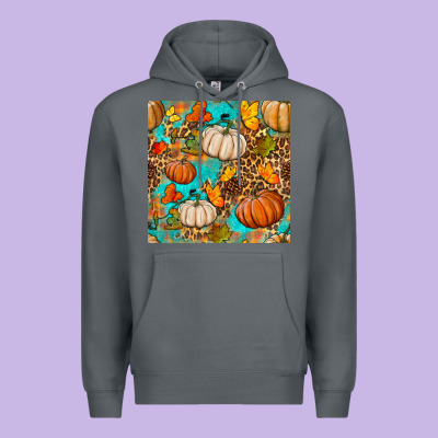 Fall Pumpkin Seamless Pattern Premium Hoodie Designed By Bundleandbundleshop
