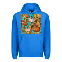 True Royal fall pumpkin seamless pattern Premium Hoodie - BundleAndBundleShop