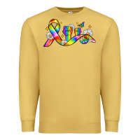 Antique Gold pride ribbon Premium Sweatshirt - Zillion Design Studio