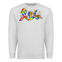 Dove Grey pride ribbon Premium Sweatshirt - Zillion Design Studio