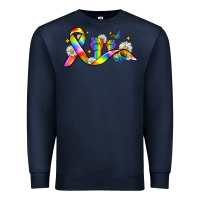 Navy pride ribbon Premium Sweatshirt - Zillion Design Studio