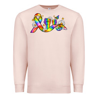 Pale Pink pride ribbon Premium Sweatshirt - Zillion Design Studio