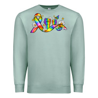 Seafoam pride ribbon Premium Sweatshirt - Zillion Design Studio