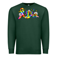 Sports Green pride ribbon Premium Sweatshirt - Zillion Design Studio