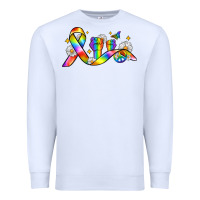 White pride ribbon Premium Sweatshirt - Zillion Design Studio