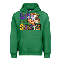 Emerald i'm just here for the snacks baseball purple and g Urban Hoodie - Jasminsmagicworld