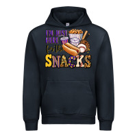 Navy i'm just here for the snacks baseball purple and g Urban Hoodie - Jasminsmagicworld