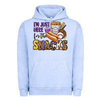 Pigment Grape Ice i'm just here for the snacks baseball purple and g Urban Hoodie - Jasminsmagicworld