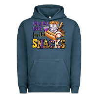 Pigment Midnight Navy i'm just here for the snacks baseball purple and g Urban Hoodie - Jasminsmagicworld