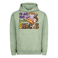 I'm Just Here For The Snacks Baseball Purple And G Urban Hoodie | Teevron