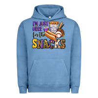 Pigment Pebble Blue i'm just here for the snacks baseball purple and g Urban Hoodie - Jasminsmagicworld