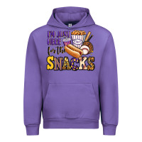 Tulip i'm just here for the snacks baseball purple and g Urban Hoodie - Jasminsmagicworld