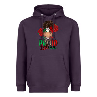 Plum Proud Latina messy bun Heavyweight Hoodie - RanaPortraitStore