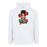 White Proud Latina messy bun Heavyweight Hoodie - RanaPortraitStore
