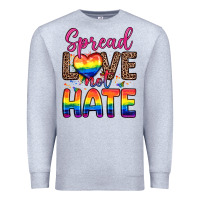 Heather Grey spread love not hate Premium Sweatshirt - Zillion Design Studio