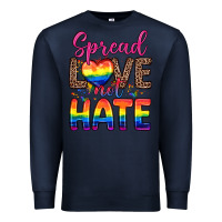 Navy spread love not hate Premium Sweatshirt - Zillion Design Studio