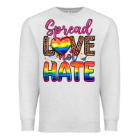Oatmeal Heather spread love not hate Premium Sweatshirt - Zillion Design Studio