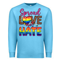 Ocean Blue spread love not hate Premium Sweatshirt - Zillion Design Studio