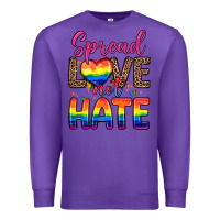 Purple spread love not hate Premium Sweatshirt - Zillion Design Studio
