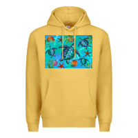 Antique Gold Turtle Seashells Starfish Premium Hoodie - Artiststas