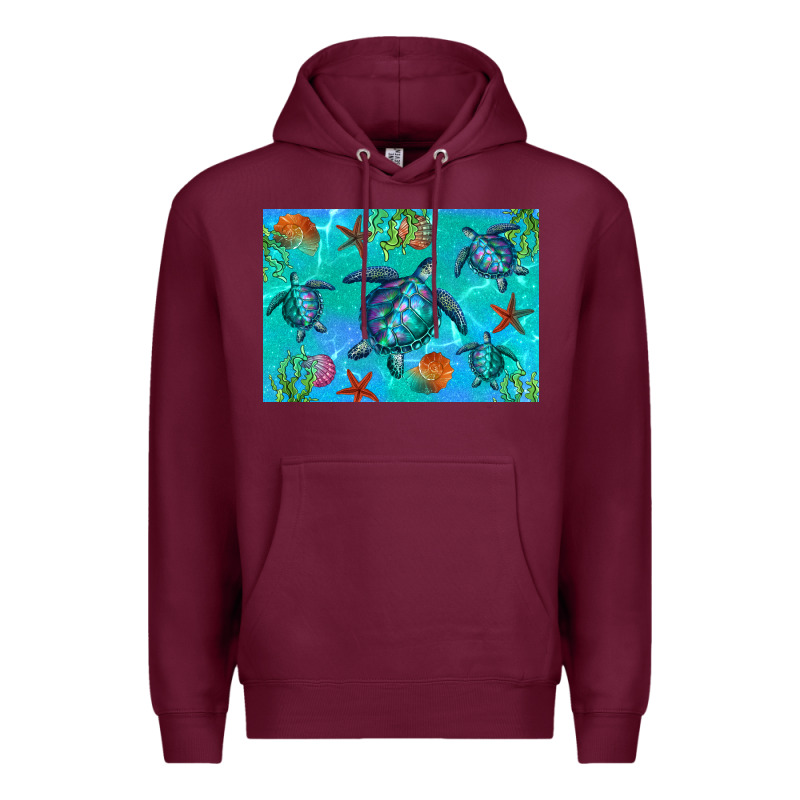 Turtle Seashells Starfish Premium Hoodie by Artiststas | Teevron