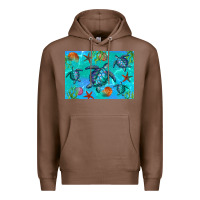 Chestnut Turtle Seashells Starfish Premium Hoodie - Artiststas