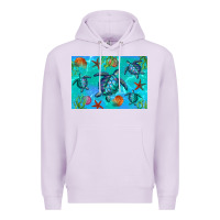Lilac Turtle Seashells Starfish Premium Hoodie - Artiststas