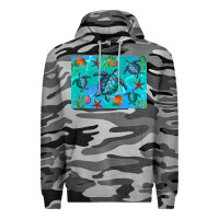 Slate Camo Turtle Seashells Starfish Premium Hoodie - Artiststas