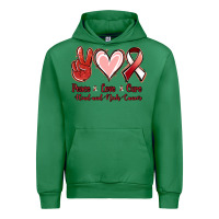 Emerald peace love cure head and neck cancer Urban Hoodie - Jasminsmagicworld