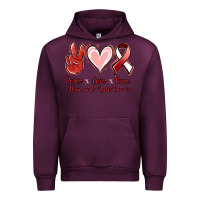 Mauve Wine peace love cure head and neck cancer Urban Hoodie - Jasminsmagicworld