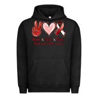 Pigment Black peace love cure head and neck cancer Urban Hoodie - Jasminsmagicworld