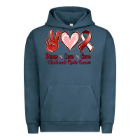 Pigment Midnight Navy peace love cure head and neck cancer Urban Hoodie - Jasminsmagicworld
