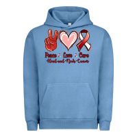 Pigment Pebble Blue peace love cure head and neck cancer Urban Hoodie - Jasminsmagicworld
