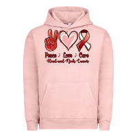 Pigment Salmon peace love cure head and neck cancer Urban Hoodie - Jasminsmagicworld