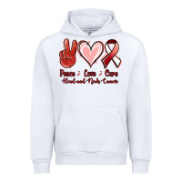 White peace love cure head and neck cancer Urban Hoodie - Jasminsmagicworld