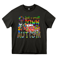 Asphalt Just a Girl Small Town Autism Heavy Core Tee - CowhideDigitalArt