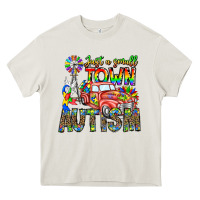 Cream Just a Girl Small Town Autism Heavy Core Tee - CowhideDigitalArt