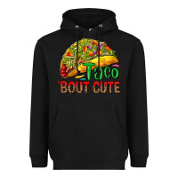 Black Taco 'bout cute Heavyweight Hoodie - RanaPortraitStore