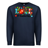 Navy love teacher life Premium Sweatshirt - texasbilliewilder