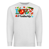 Oatmeal Heather love teacher life Premium Sweatshirt - texasbilliewilder